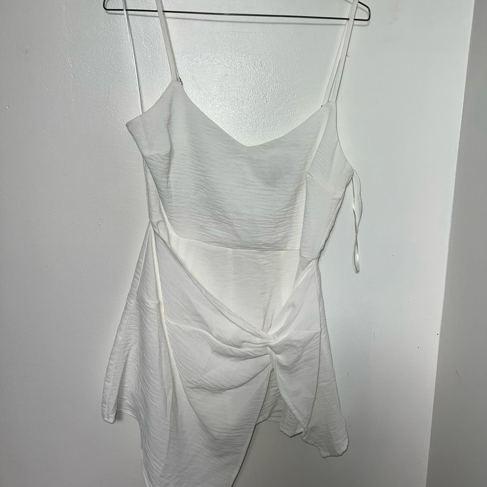 Elegant White Spaghetti Strap Dress